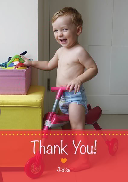 Image of Hong Kong Kid's Photo Thank You Card