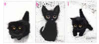 Image 4 of Black Kitties, ACEO prints