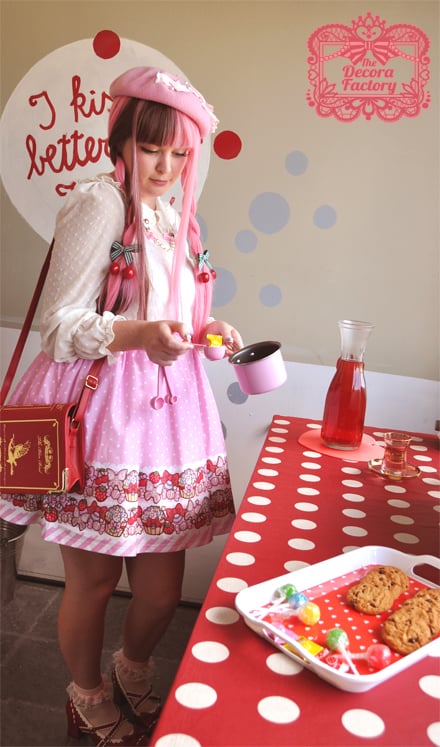 Image of Straw-berry Sweetie Cupcakes Skirt in Pink