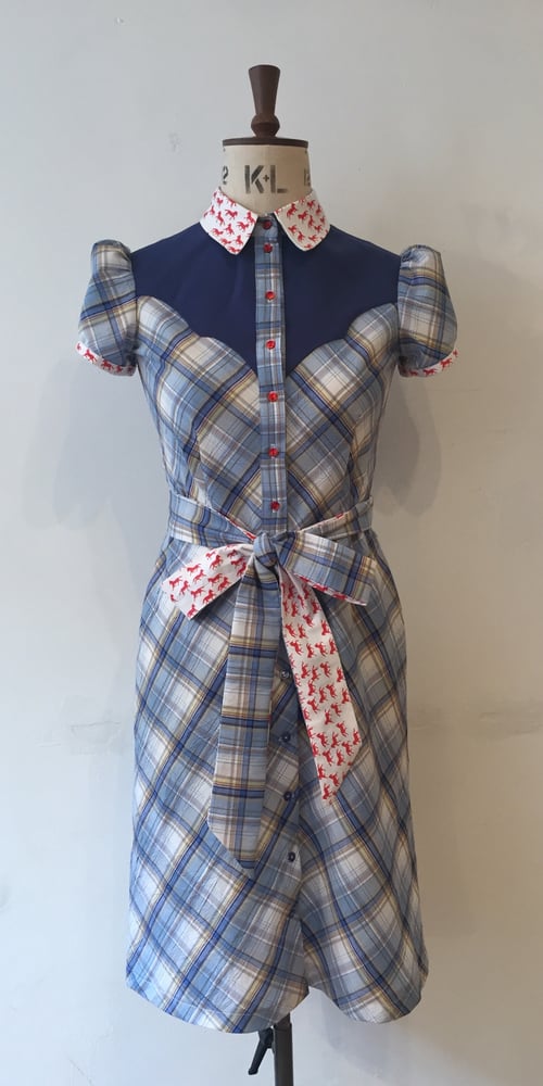 Image of Check shirt dress