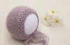 Moss stitch bonnet - Lilac