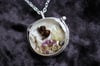 dead good bee floral diorama round necklace