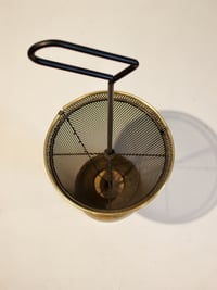 Image 4 of Umbrella Stand of Perforated Metal & Brass