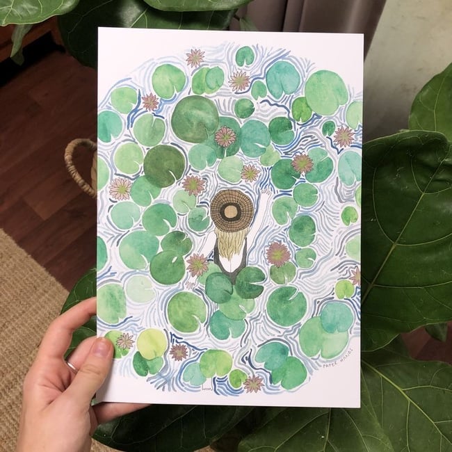 'Explore' Art Print Paper Hands