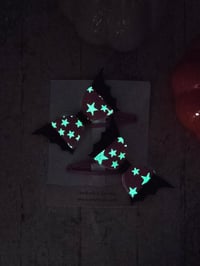 Image 7 of Glow in the Dark Bat Hair Clips