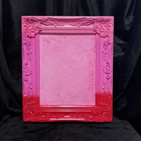Image 2 of 8x10 Enamel Pin Frame (Pink to Red Gradient/ light pink fabric)