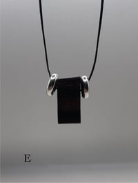 Image 7 of Sterling Silver & Ebony Bead Cord Necklace