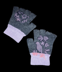 Image 2 of Airbrushed Botanical Garden Fingerless Gloves 