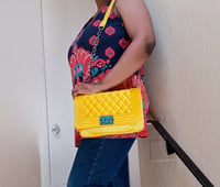 Image 2 of Yellow Soft Quilted Handbag