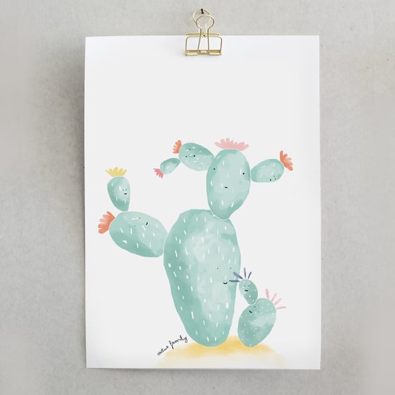 Image of ART PRINT FAMILY CACTUS X CANTÊ LISBOA