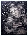 "La Costellazione della Madonna del Mandrillo", linocut. T 1/100