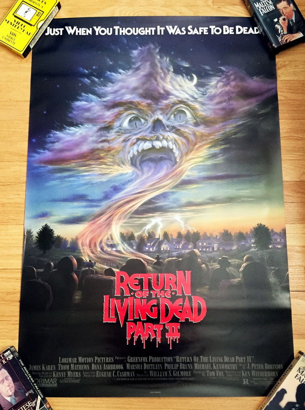 1987 RETURN OF THE LIVING DEAD PART II Original U.S. One Sheet movie Poster