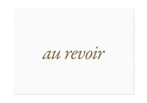 Au Revoir Gold French Letter Co