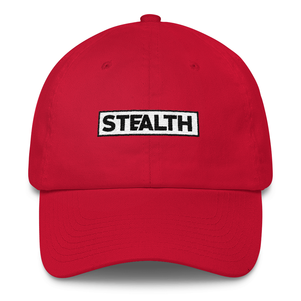 Image of STEALTH BOX LOGO UNSTRUCTURED 6 PANEL MADE IN THE USA