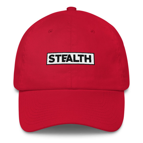 Image of STEALTH BOX LOGO UNSTRUCTURED 6 PANEL MADE IN THE USA