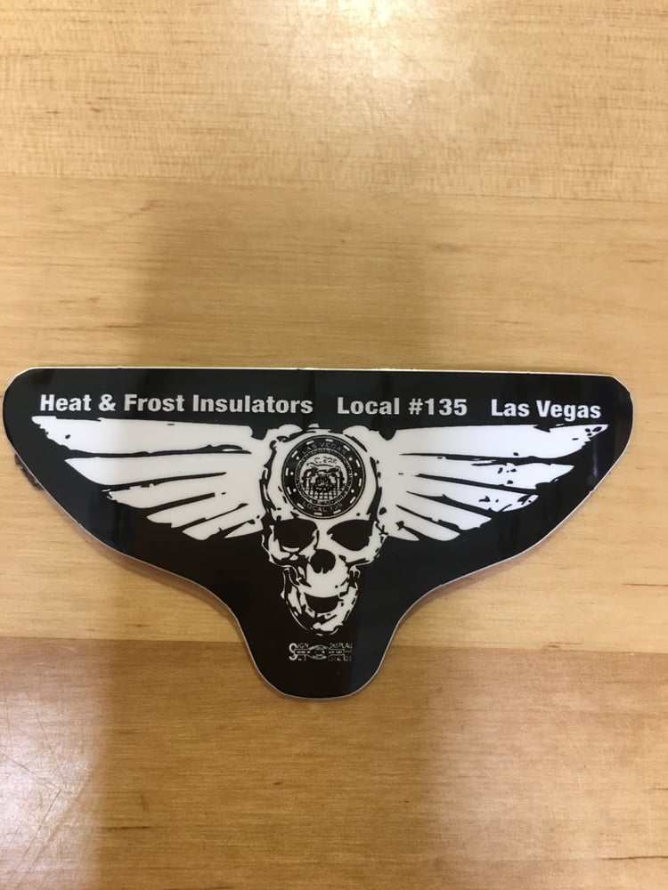 Image of Local 135 Black ops hard hat sticker