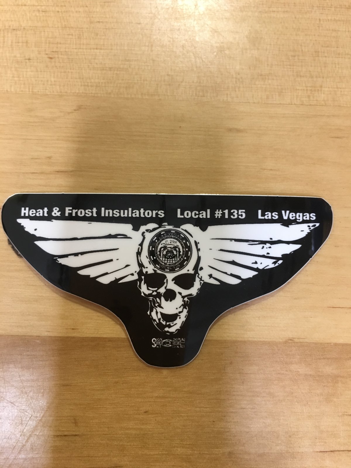 Image of Local 135 Black ops hard hat sticker