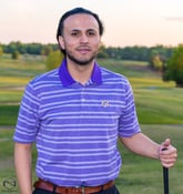 Image of Mindsight Golf Polo Purple/White