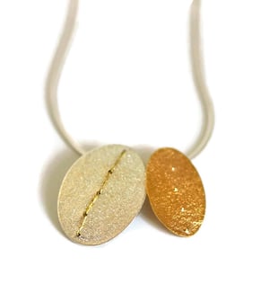 Image of Sewn Up Mixed Double Necklace