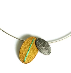 Image of Sewn Up Mixed Double Necklace