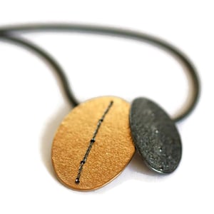 Image of Sewn Up Mixed Double Necklace