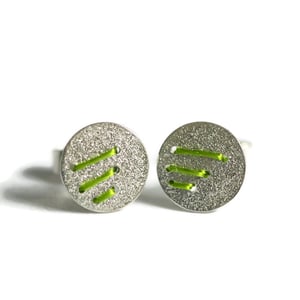 Image of Sewn Up Earrings with 3 stitches