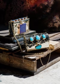 Image 2 of Lapis and Brass Clutch