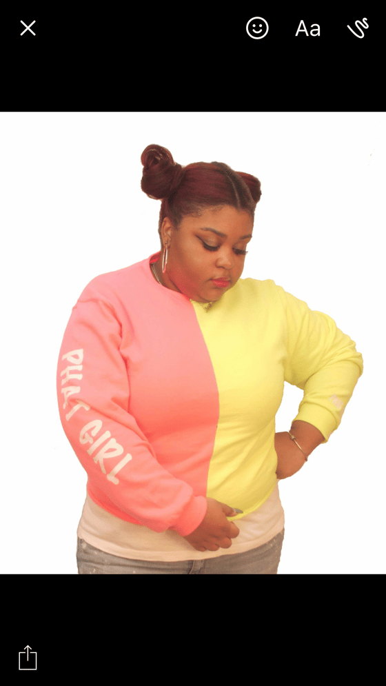 Image of Pink and yellow neon split