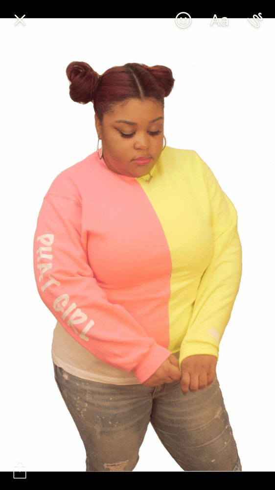 Image of Pink and yellow neon split
