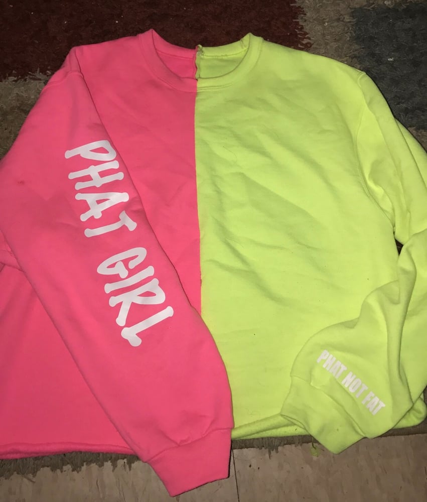 Image of Pink and yellow neon split