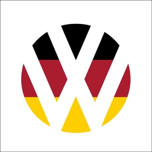 Image of Plaid /German Flag / Sticker bomb Rear Badge Vinyl inserts Fits: MK4 / MK5 / MK6 GOLF