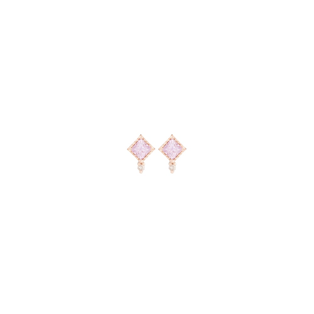Image of Mini Pink Sappihre Stud