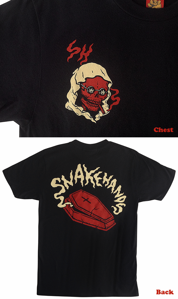 NEW! 'Grim Reefer' shortsleeve tee / SNAKEHANDS