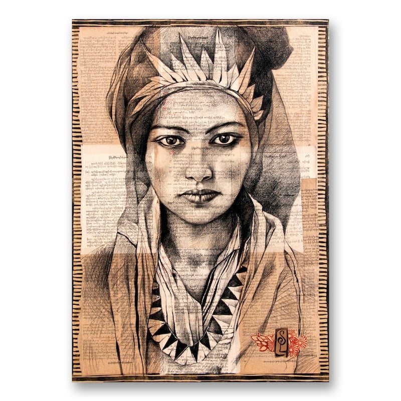 Image of Paper Art Print - "Femme Berbère"