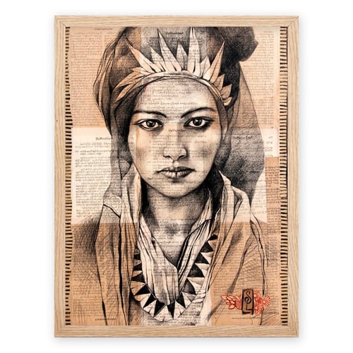 Image of Paper Art Print - "Femme Berbère"