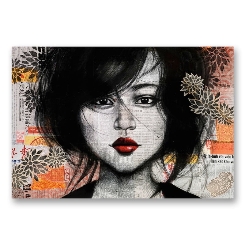 Image of Paper Art Print - "La fille de Soho"