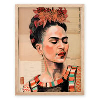 Image 4 of Paper Art Print - "Frida en couleur"