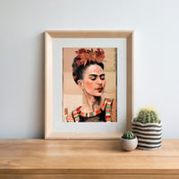 Image 2 of Paper Art Print - "Frida en couleur"