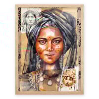 Image 4 of Paper Art Print - "Le voile bleu"