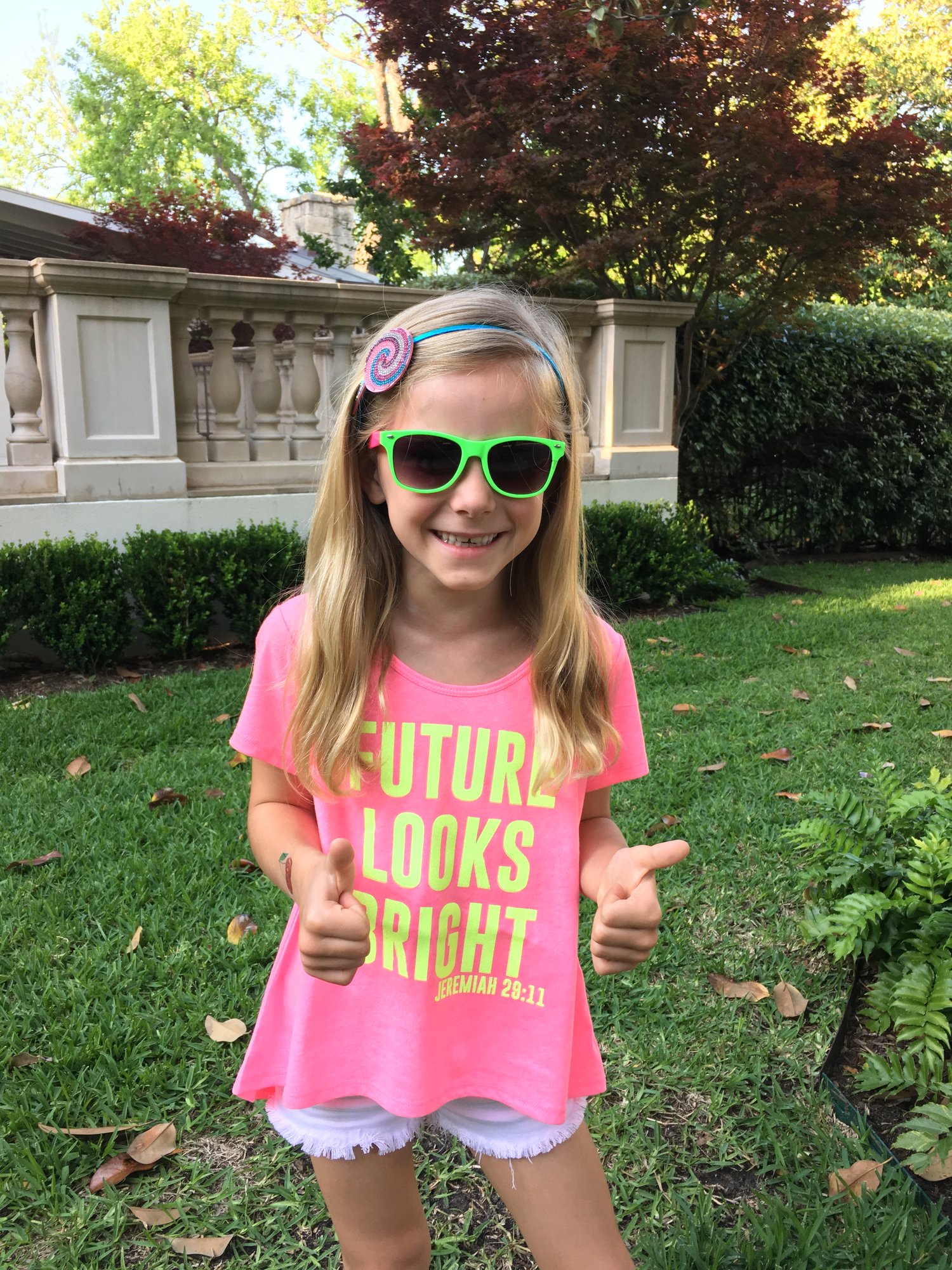 Image of FUTURE LOOKS BRIGHT - Jeremiah 29:11 - Bubblegum Pink with Neon Yellow Glitter