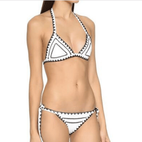 Image of Fashion knitting two bikini swimsuit