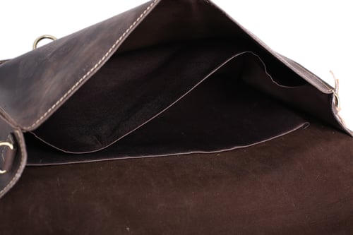 Image of Vintage Style Genuine Leather Briefcase Men's Messenger Bag Laptop Bag Business Handbag 9081