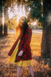 Plaid Swing Coat made with vintage corduroy 