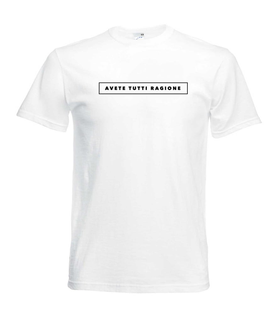 Image of AVETE TUTTI RAGIONE T-SHIRT WHITE