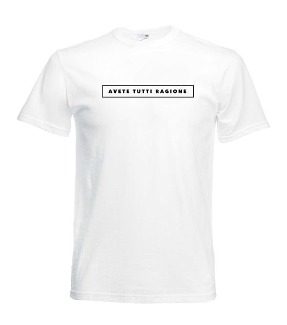 Image of AVETE TUTTI RAGIONE T-SHIRT WHITE