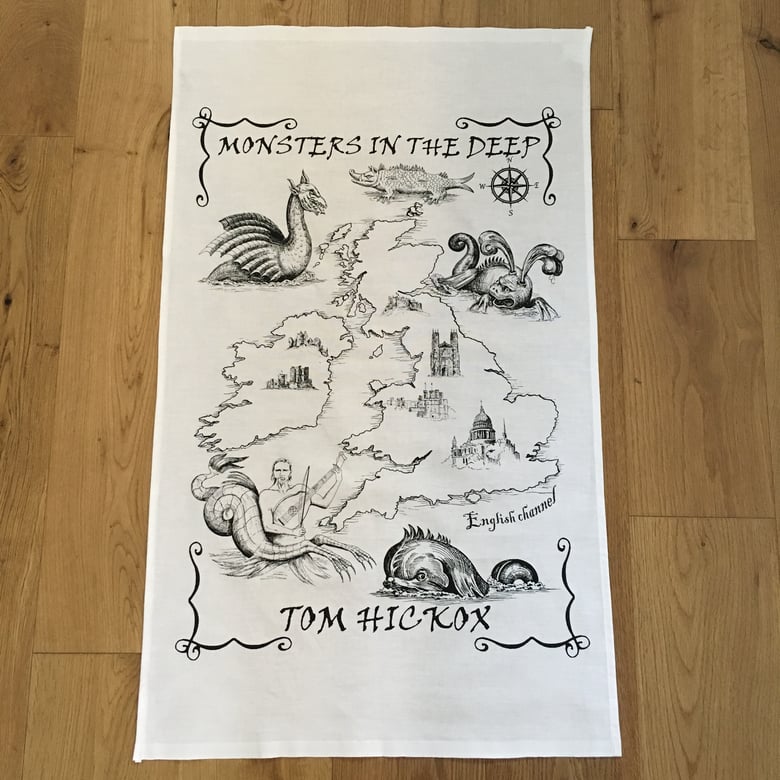 Image of Monsters In The Deep Tea Towel