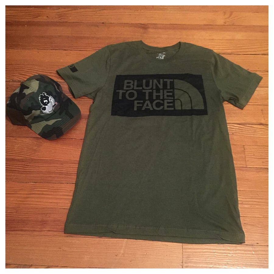 Image of 420 Blunt to the face tee *limited edition (olive/black)