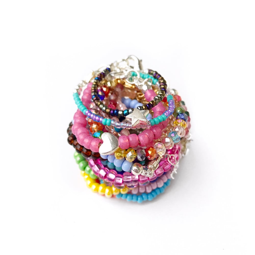 Image of Single Strand Seed Bead Bracelet 