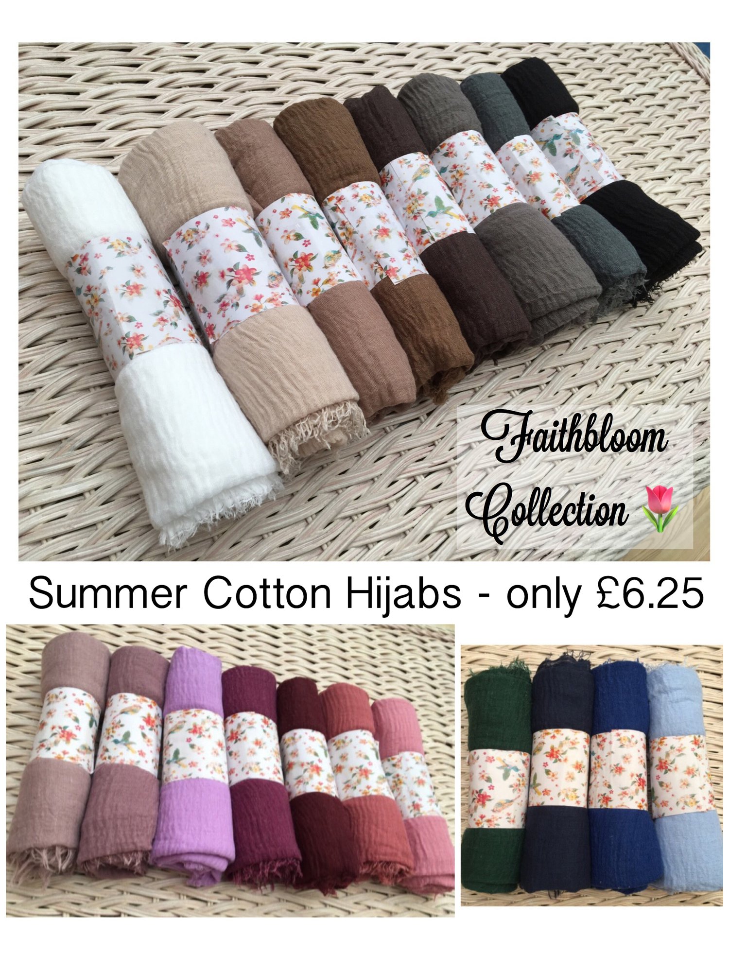 Image of Soft Cotton Hijab Collection (Originally £7.65)