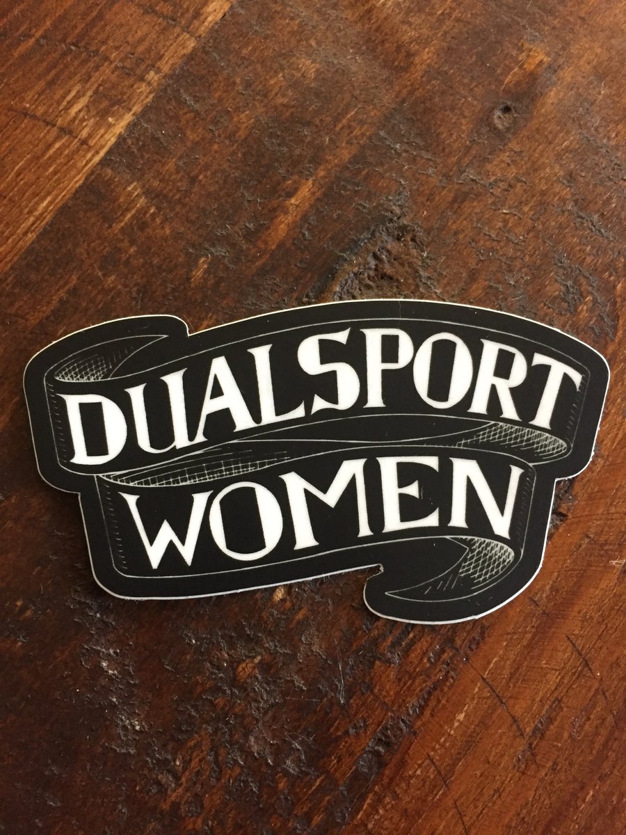 Image of Dualsport Women Sticker in black w/ free shipping